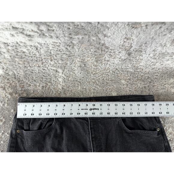 Ralph Lauren Jean Co Size 16 Classic Straight Denim Jeans Black Button Zip Pants - Picture 5 of 13